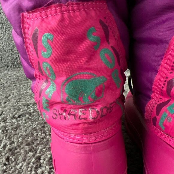 Sorel Snow Boots Youth Girls 5 Pink Purple Removeable Liner Made in Canada - Picture 5 of 13